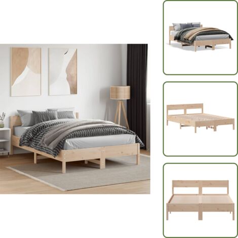- vidaXL Letto senza Materasso 120x190 cm in Legno Massello di Pino -