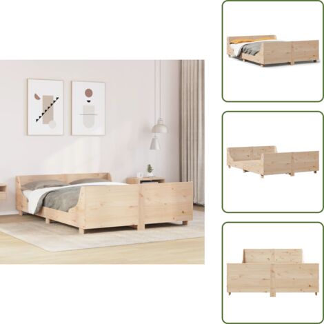 - vidaXL Letto senza Materasso 120x190 cm in Legno Massello di Pino -