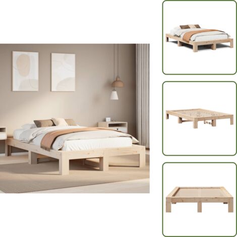 - vidaXL Letto senza Materasso 120x200 cm in Legno Massello di Pino -