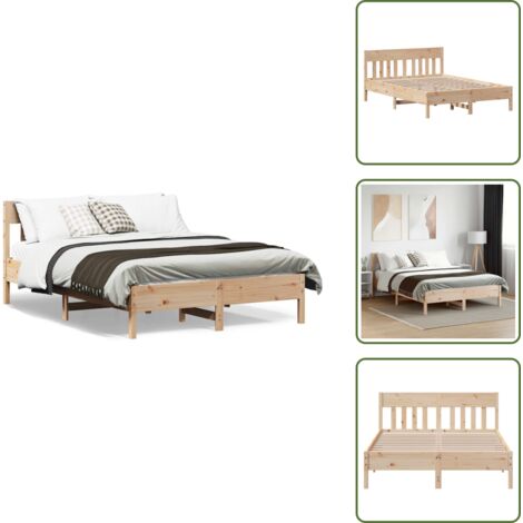 - vidaXL Letto senza Materasso 120x200 cm in Legno Massello di Pino -