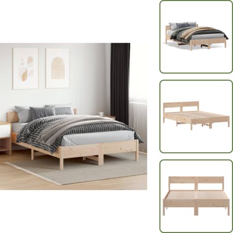 - vidaXL Letto senza Materasso 120x200 cm in Legno Massello di Pino -