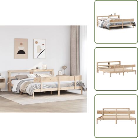 - vidaXL Letto senza Materasso 200x200 cm in Legno Massello di Pino -