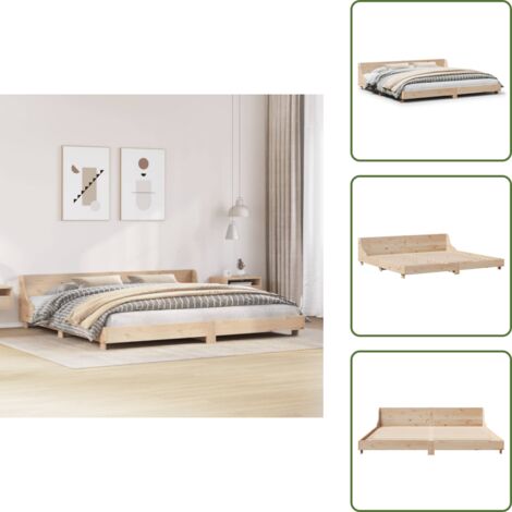 - vidaXL Letto senza Materasso 200x200 cm in Legno Massello di Pino -