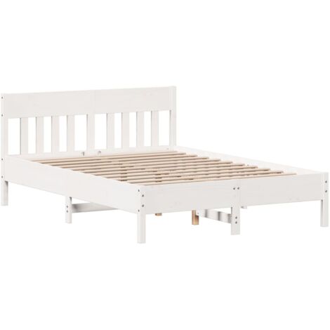 vidaXL Letto senza Materasso Bianco 120x200 cm Legno Massello di Pino