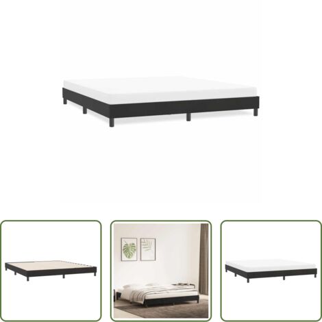 vidaXL Letto senza materasso -  Giroletto senza Materasso Nero 180x210 cm in Velluto