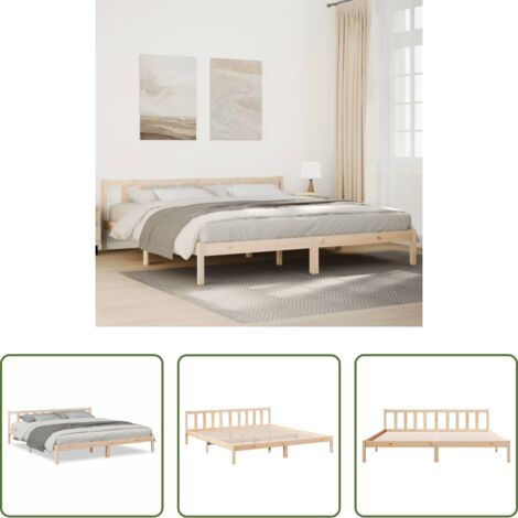 vidaXL Letto senza materasso -  Letto Extra Lungo senza Materasso 180x210 cm in Legno di Pino