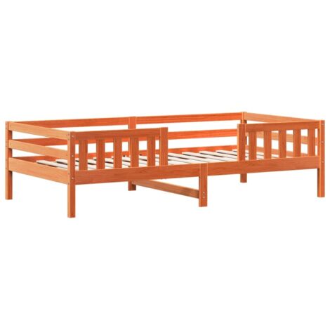 vidaXL Letto senza Materasso Marrone Cera 75x190 cm in Legno di Pino
