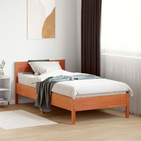 vidaXL Letto senza Materasso Marrone Cera 75x190 cm in Legno di Pino