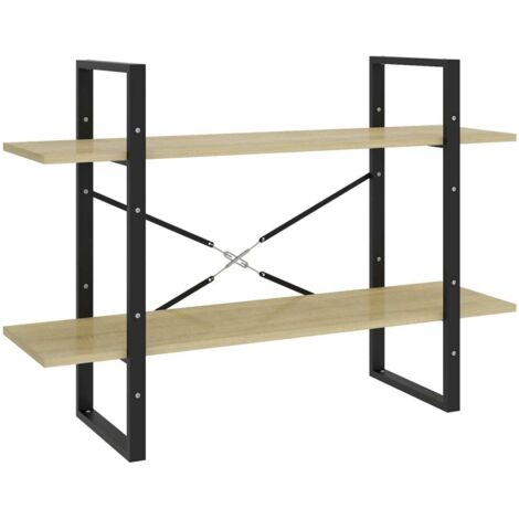 vidaXL Libreria 2 Ripiani Rovere Sonoma 100x30x70 cm Legno Multistrato