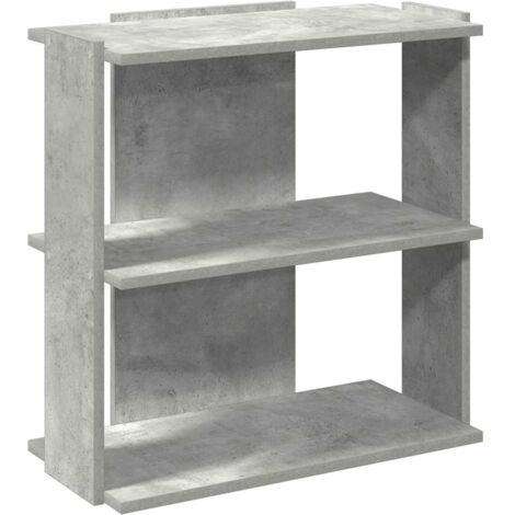 vidaXL Libreria 3 Ripiani Grigio Cemento 60x30x60 cm Multistrato