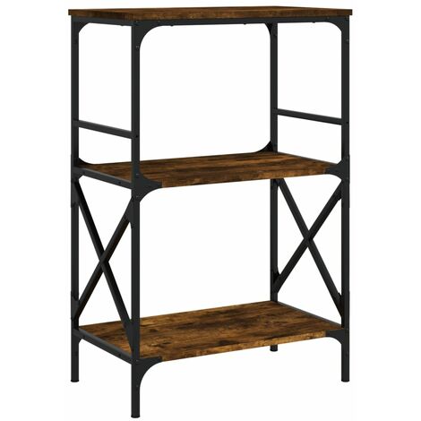 vidaXL Libreria 3 Ripiani Rovere Fumo 59x35x90,5 cm Legno Multistrato