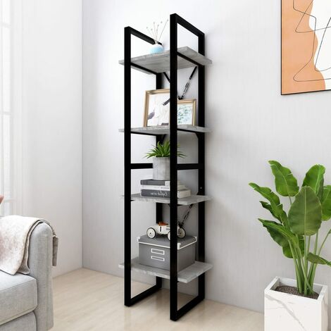 vidaXL Libreria 4 Ripiani Grigio Sonoma 40x30x140 cm Legno