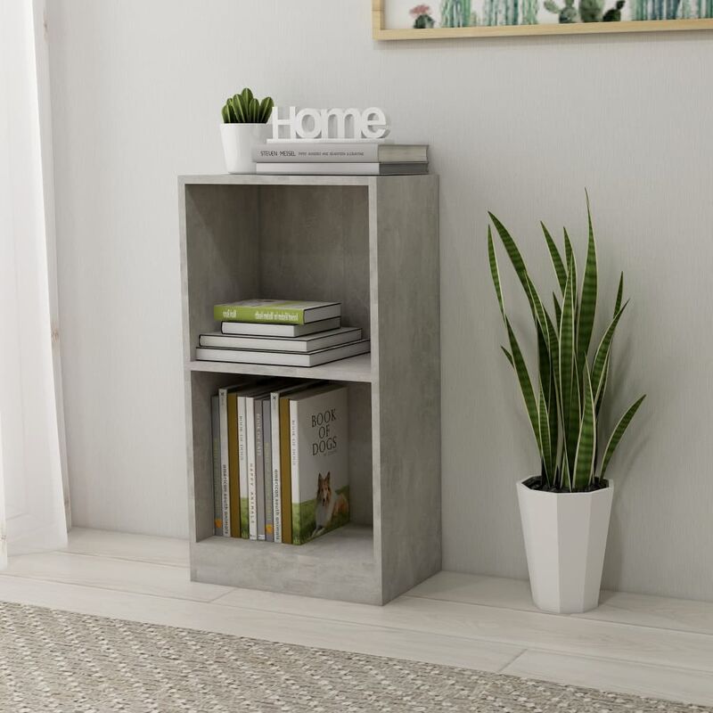 Libreria 40x24x75 cm in Truciolato Grigio Cemento - Grigio - Vidaxl