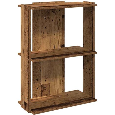 vidaXL Libreria a 3 Ripiani Legno Antico 60x30x80 cm Legno Multistrato