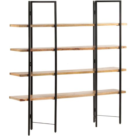vidaXL Libreria a 4 Livelli 160x35x160 cm in Legno Massello di Mango