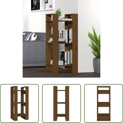 vidaXL Libreria ambra -  Libreria/Divisorio ambra 41x35x91 cm in Legno Massello