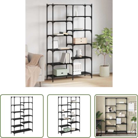vidaXL Libreria autoportante -  Libreria Rovere nero 100 x 32 x 170 cm Legno multistrato