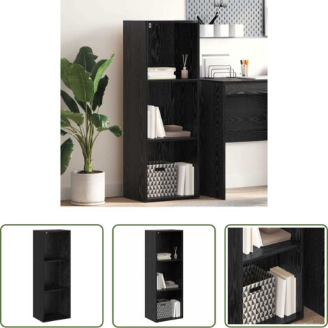 vidaXL Libreria autoportante -  Libreria Rovere Nero 40 x 30 x 114 cm Legno multistrato
