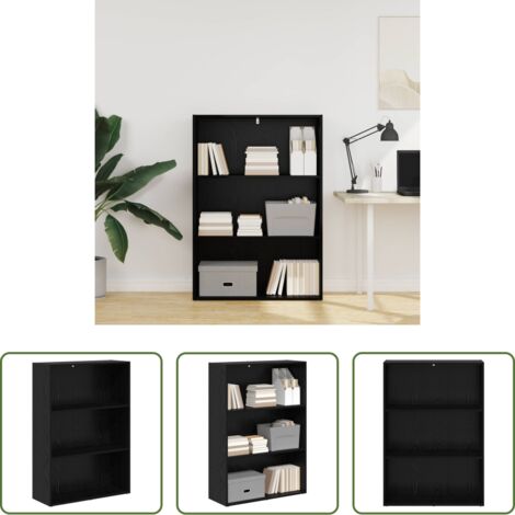vidaXL Libreria autoportante -  Libreria Rovere Nero 60 x 30 x 76.5 cm Legno multistrato