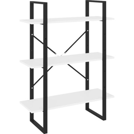 vidaXL Libreria Bianca 80x30x105 cm in Legno Multistrato