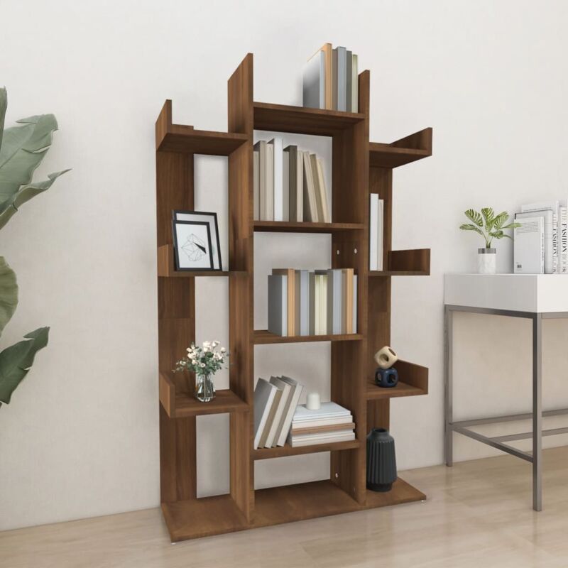 Libreria, Scaffale Rovere Marrone 86x25, 5x140 cm in Legno Multistrato Vidaxl