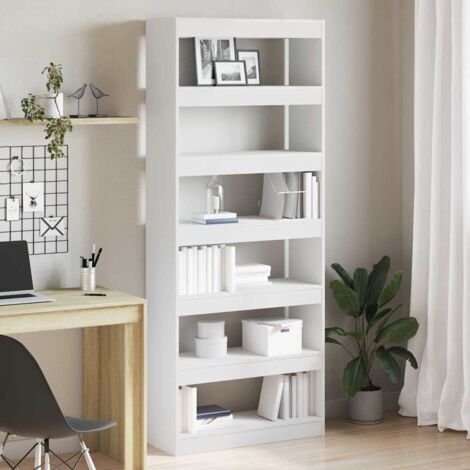vidaXL Libreria Bianco 80 x 30 x 198 cm Legno multistrato