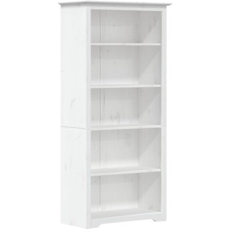 vidaXL Libreria BODO 5 Ripiani 82x40x173 cm Legno Massello Pino Bianco