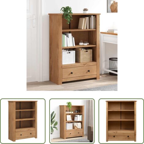 vidaXL Libreria con cassetto -  Libreria  80x35x110 cm in Pino Massello Panama Range