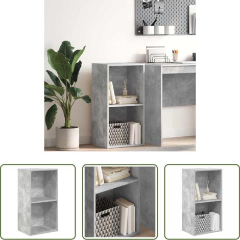 vidaXL Libreria con ripiani -  Libreria 5 Ripiani Grigio Cemento 40x30x76,5 Legno Multistrato