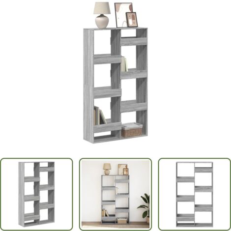 vidaXL Libreria con ripiani -  Libreria Grigio Sonoma 100x33x175 cm in Legno Multistrato