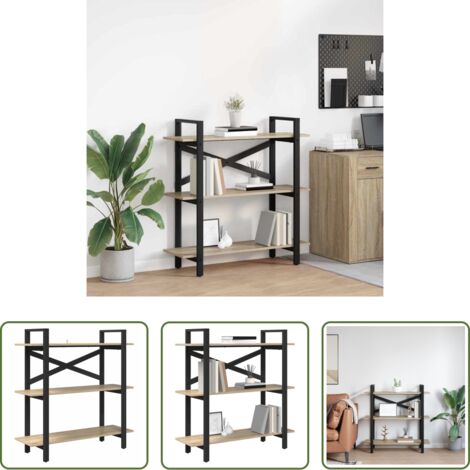 vidaXL Libreria con ripiani -  Libreria Rovere Sonoma 100 x 33,5 x 102 cm Legno multistrato