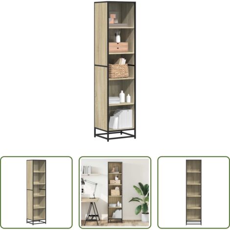 vidaXL Libreria con ripiani -  Libreria Rovere Sonoma 40x35x170,5 cm in Legno Multistrato