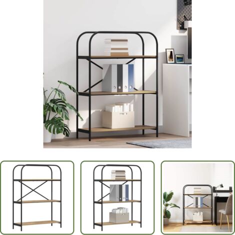 vidaXL Libreria con scaffali -  Libreria Rovere artigianale 80 x 30 x 109 cm Legno multistrato