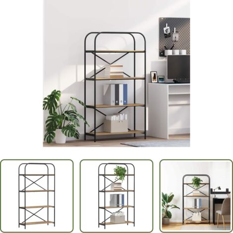 vidaXL Libreria con scaffali -  Libreria Rovere artigianale 80 x 30 x 146 cm Legno multistrato