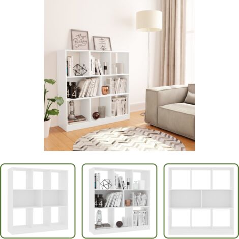 vidaXL Libreria con scomparti -  Libreria Bianca 97,5x29,5x100 cm in Legno Multistrato