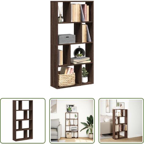 vidaXL Libreria con scomparti -  Libreria Rovere Marrone 60x20x120,5 cm in Truciolato
