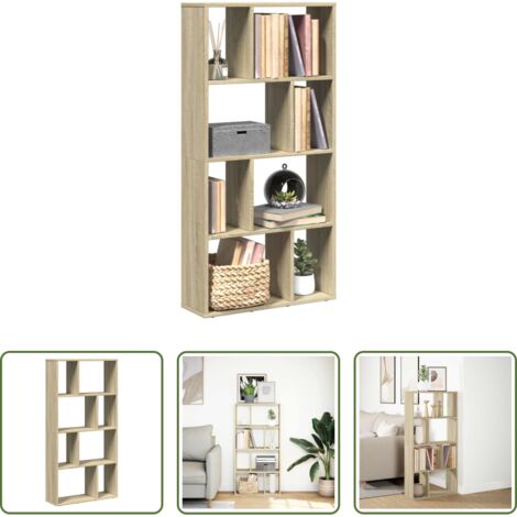 vidaXL Libreria con scomparti -  Libreria Rovere Sonoma 60x20x120,5 cm in Truciolato