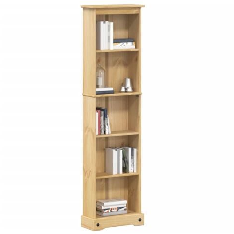 vidaXL Libreria Corona 46x20x170 cm in Legno Massello di Pino