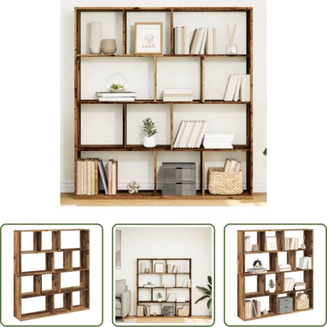 vidaXL Libreria decorativa -  Libreria Legno Antico 132x29x141,5 cm in Legno Multistrato
