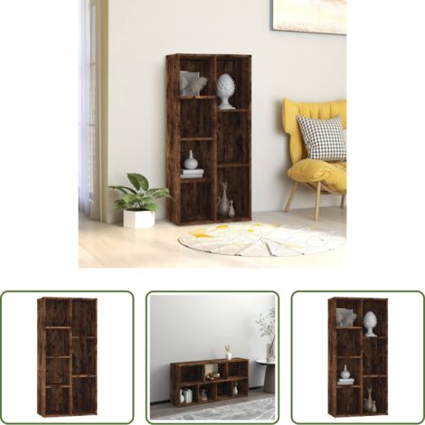 vidaXL Libreria decorativa -  Libreria Rovere Fumo 50x25x106 cm