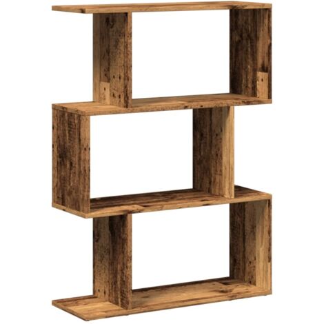 vidaXL Libreria Divisorio 3Ripiani Legno Antico 70x24x97 cm Truciolato
