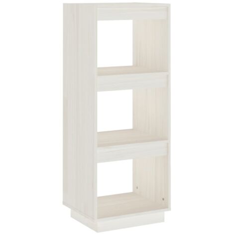 vidaXL Libreria/Divisorio Bianco 40x35x103cm in Legno Massello di Pino