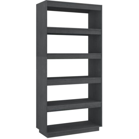 vidaXL Libreria/Divisorio Grigio 80x35x167 cm in Massello di Pino