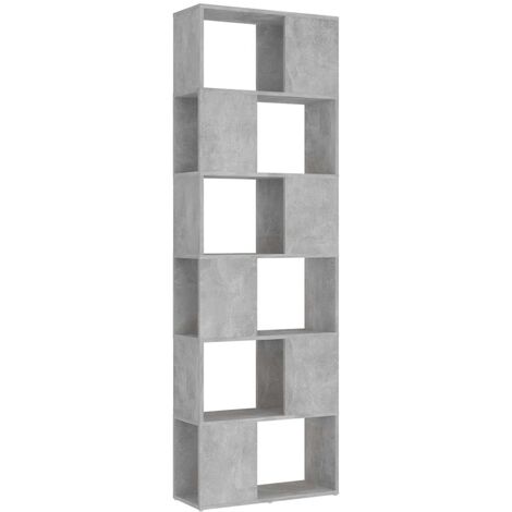 vidaXL Libreria/Divisorio Grigio Cemento 60x24x186 cm in Truciolato