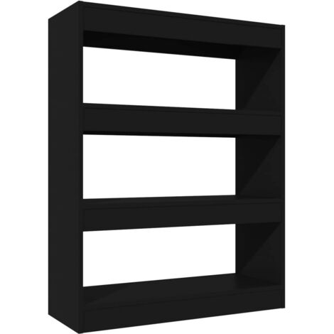 vidaXL Libreria/Divisorio Nero 80x30x103 cm in Legno Multistrato