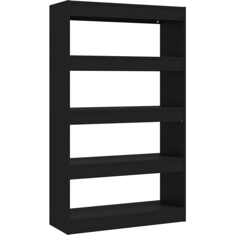 vidaXL Libreria/Divisorio Nero 80x30x135 cm in Truciolato