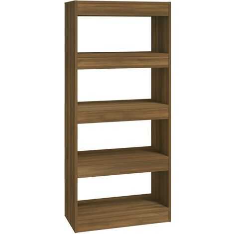 vidaXL Libreria/Divisorio Rovere Marrone 60x30x135cm Legno Multistrato