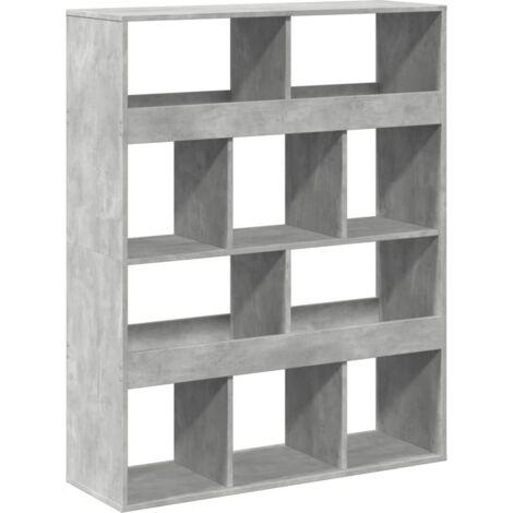 vidaXL Libreria Grigio Cemento 100x33x125,5 cm in Legno Multistrato
