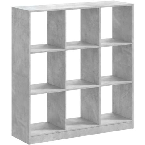 vidaXL Libreria Grigio Cemento 102x32x108 cm in Legno Multistrato