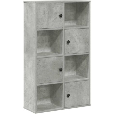 vidaXL Libreria Grigio Cemento 60x24x101,5 cm in Legno Multistrato